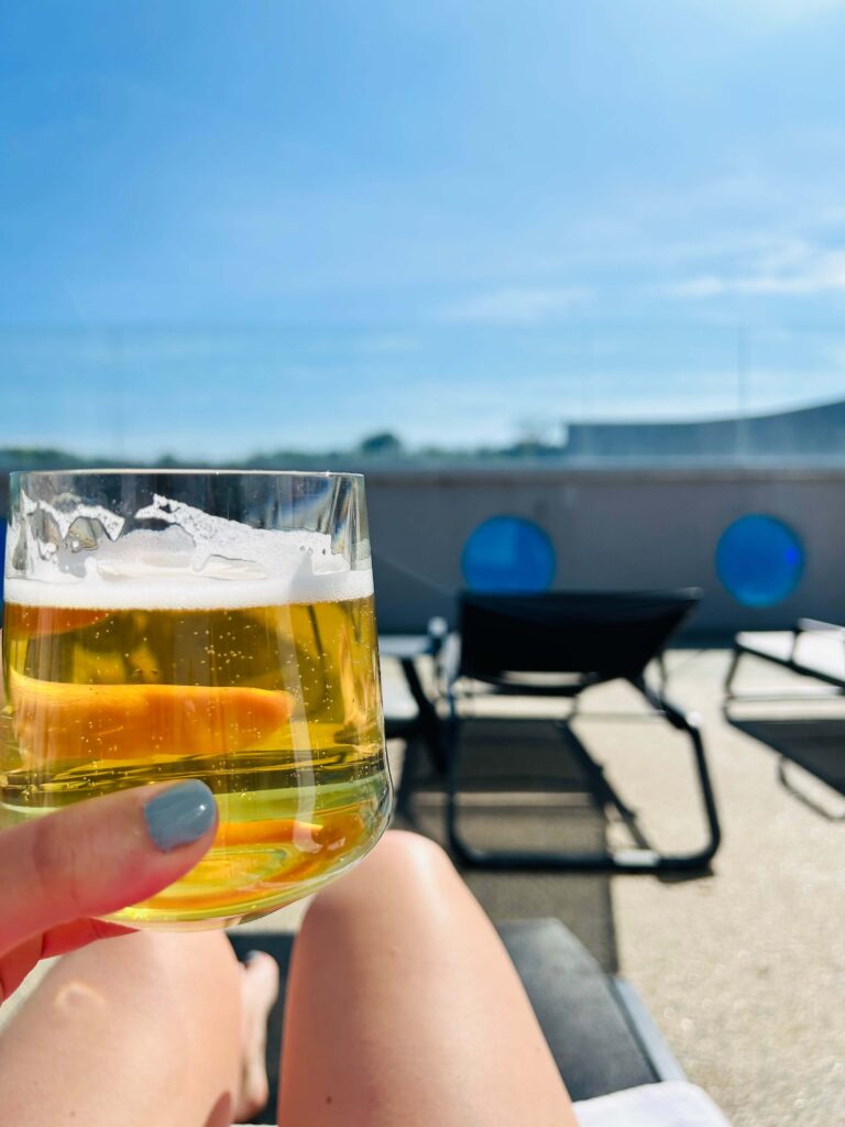 Beer by the pool